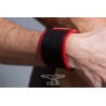 COLT Wrist Strap Band Black and Red bracciale leather pelle con velcro