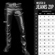 Mister B Jeans Zip Leather Jeans pantaloni in pelle con zip