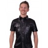 Mister B Police Shirt Short Sleeves camicia leather pelle