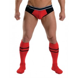 Mister B URBAN Football Socks with Pocket Red calzettoni con taschino interno