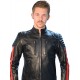 Mister B Biker Jacket Red stripes giubbotto motociclista in leather pelle con righe rosso