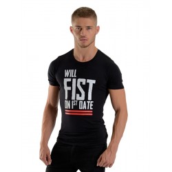 Mister B FIST T-shirt Black cotone nero