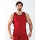 Mister B URBAN Manchester Tank Top Red canotta rosso nero