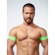 Mister B URBAN Club Biceps Bands set di due bande per i bicipiti rosso nero bianco giallo neon verde neon