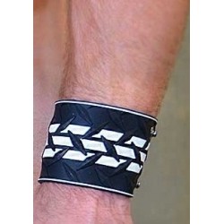 Oxballs Trucker Wrist Cuff M L White & Black bracciale polso in silicone medium large