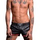 Mister B Leather Sport Shorts Red pantaloncini sportivi in pelle