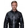 Mister B Leather Police Shirt Long Sleeves camicia in pelle maniche lunghe