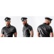 Mister B Sheep Leather Police Shirt Black camicia in pelle