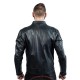 Mister B Biker Jacket Black stripes giubbotto motociclista in leather pelle